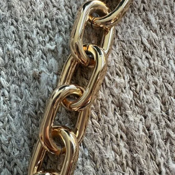 Rabanne Shoulder Bag black leather with chain strap - Picture 4 of 8